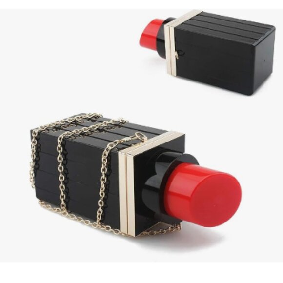 NEW Acrylic Lipstick Custom Couture Crossbody Handbag (LSXX025) - Picture 3 of 5